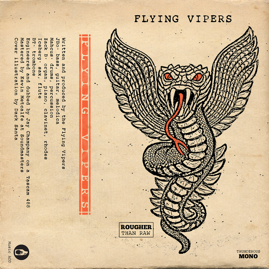 Cover art for The Flying Vipers' debut release "The Green Tape"