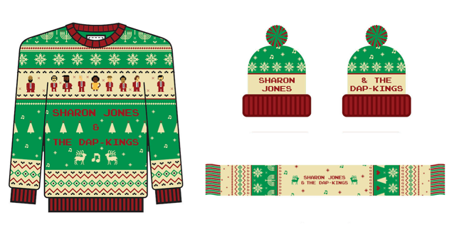 Sharon Jones Holiday Sweaters
