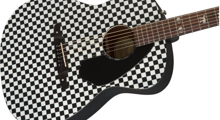 fender tim armstrong checkerboard acoustic guitar